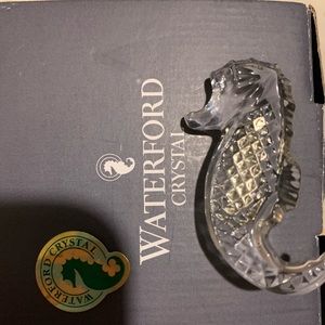 Waterford crystal seahorse pin